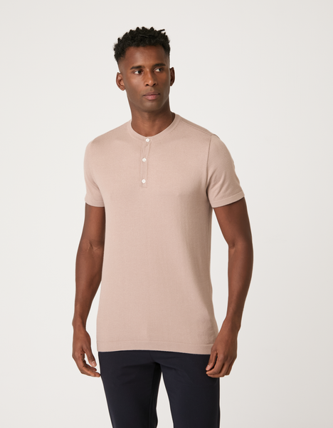 Camiseta Tricot Henley MC – Tailor's Oficial