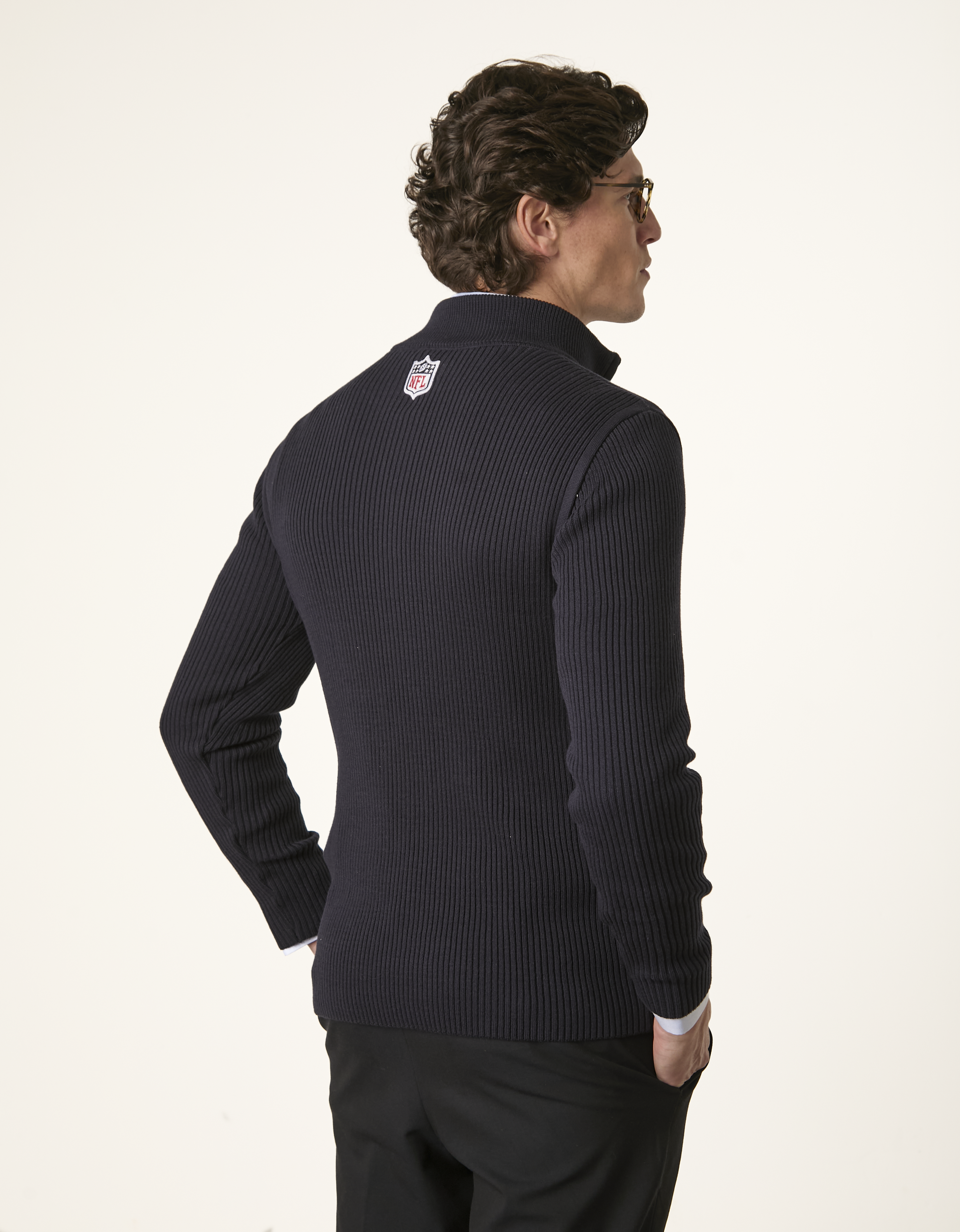 Patriots x NFL — Sueter Tricot Meio Zíper