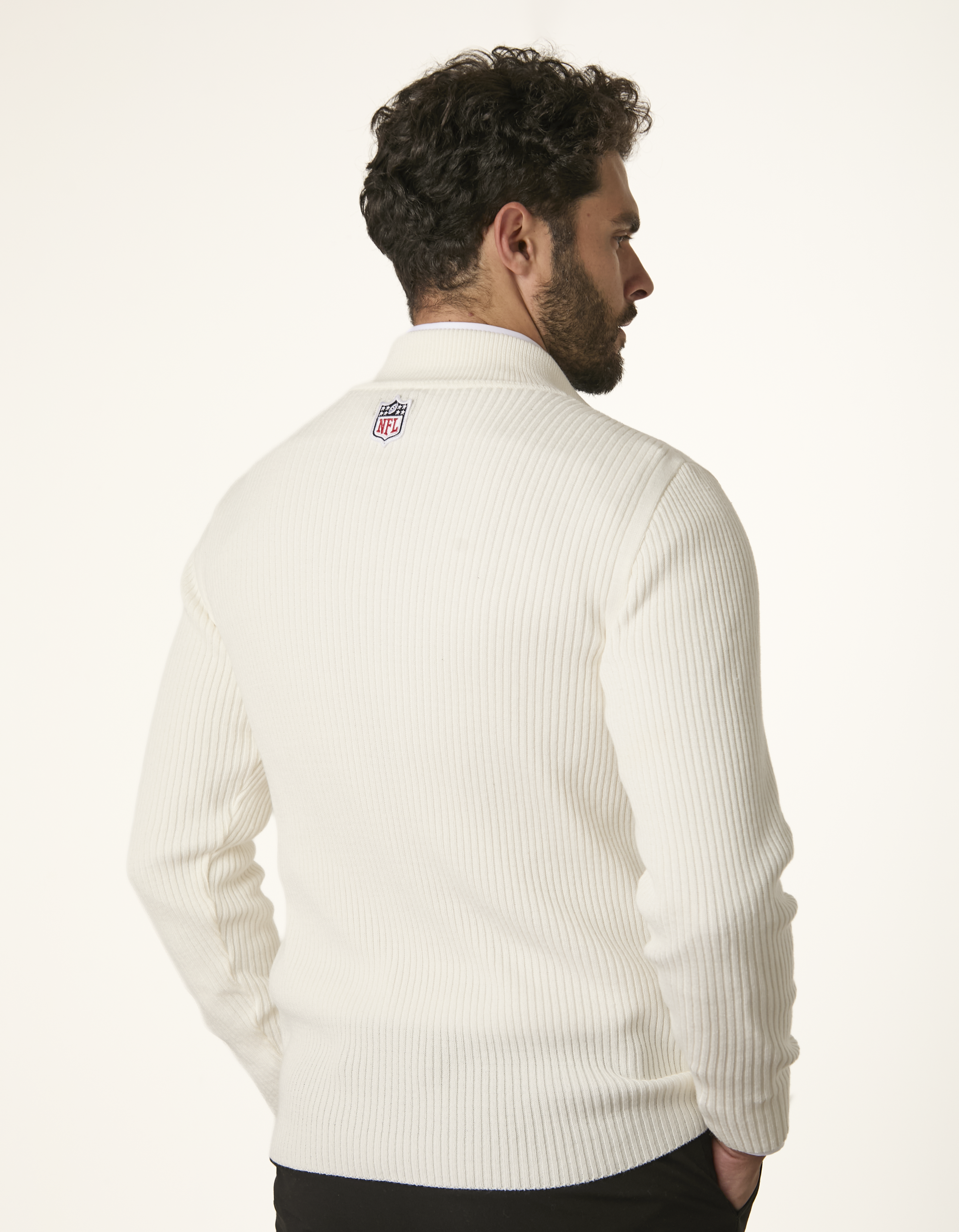 Patriots x NFL — Sueter Tricot Meio Zíper