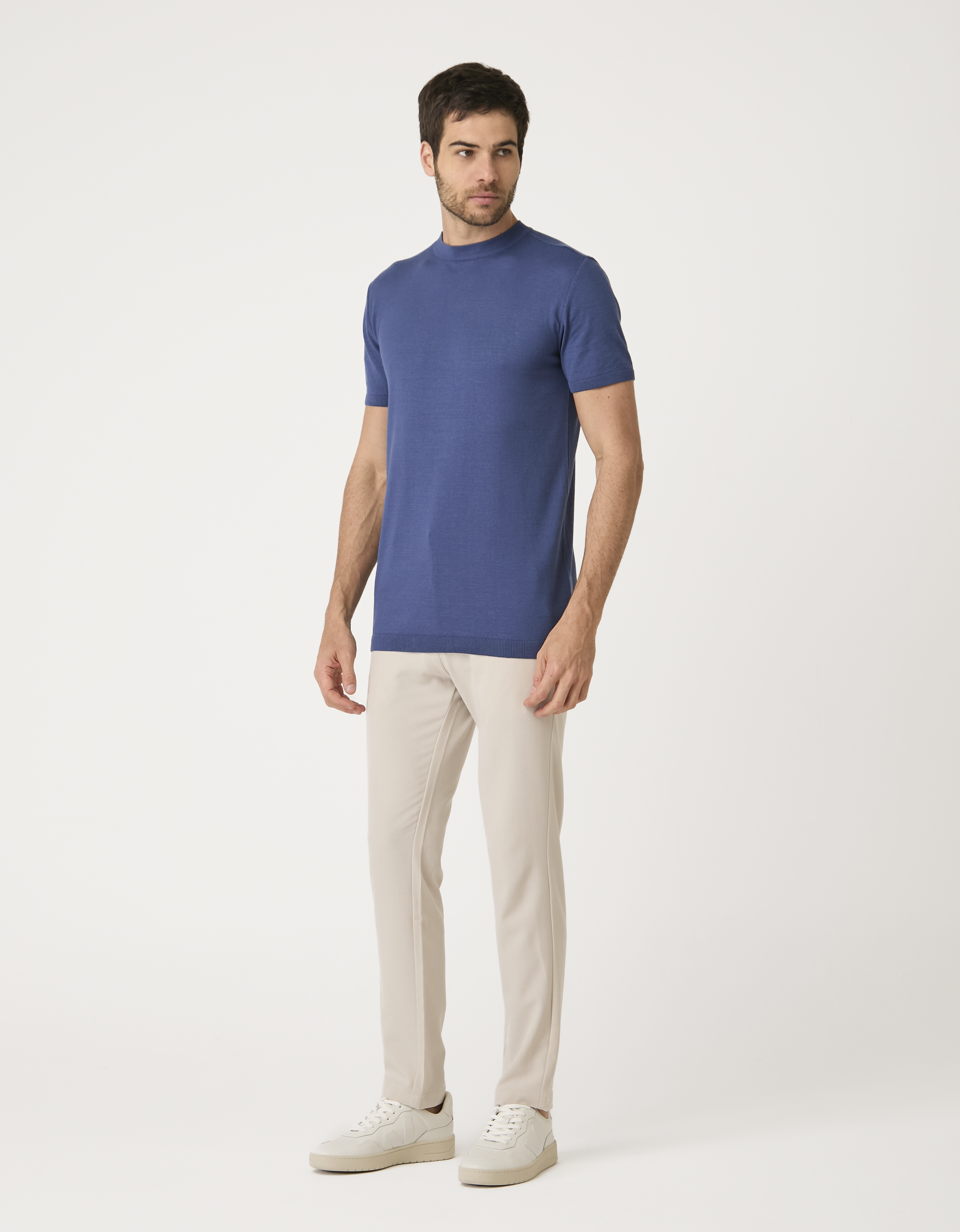 Camiseta Tricot Gola Alta