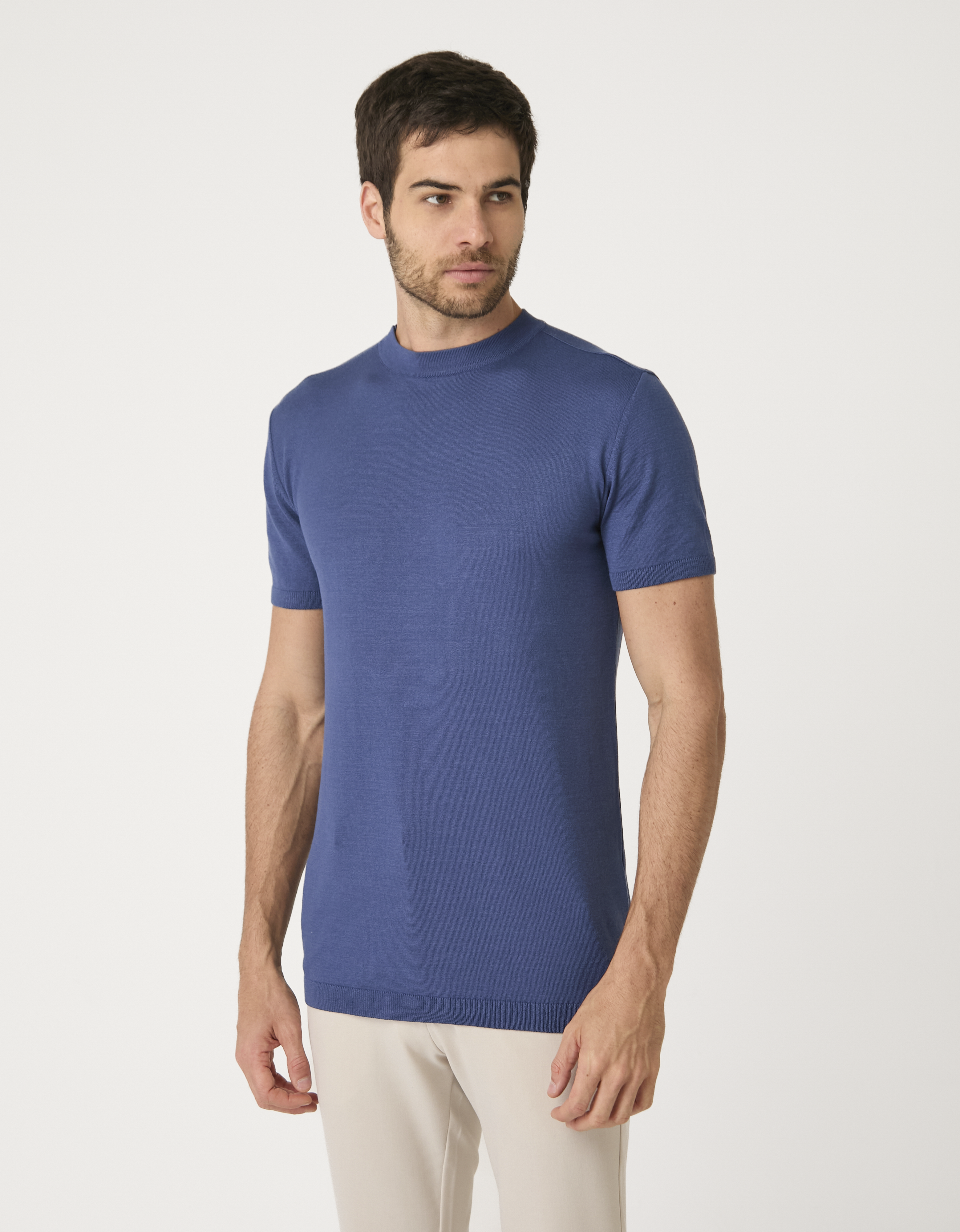 Camiseta Tricot Gola Alta