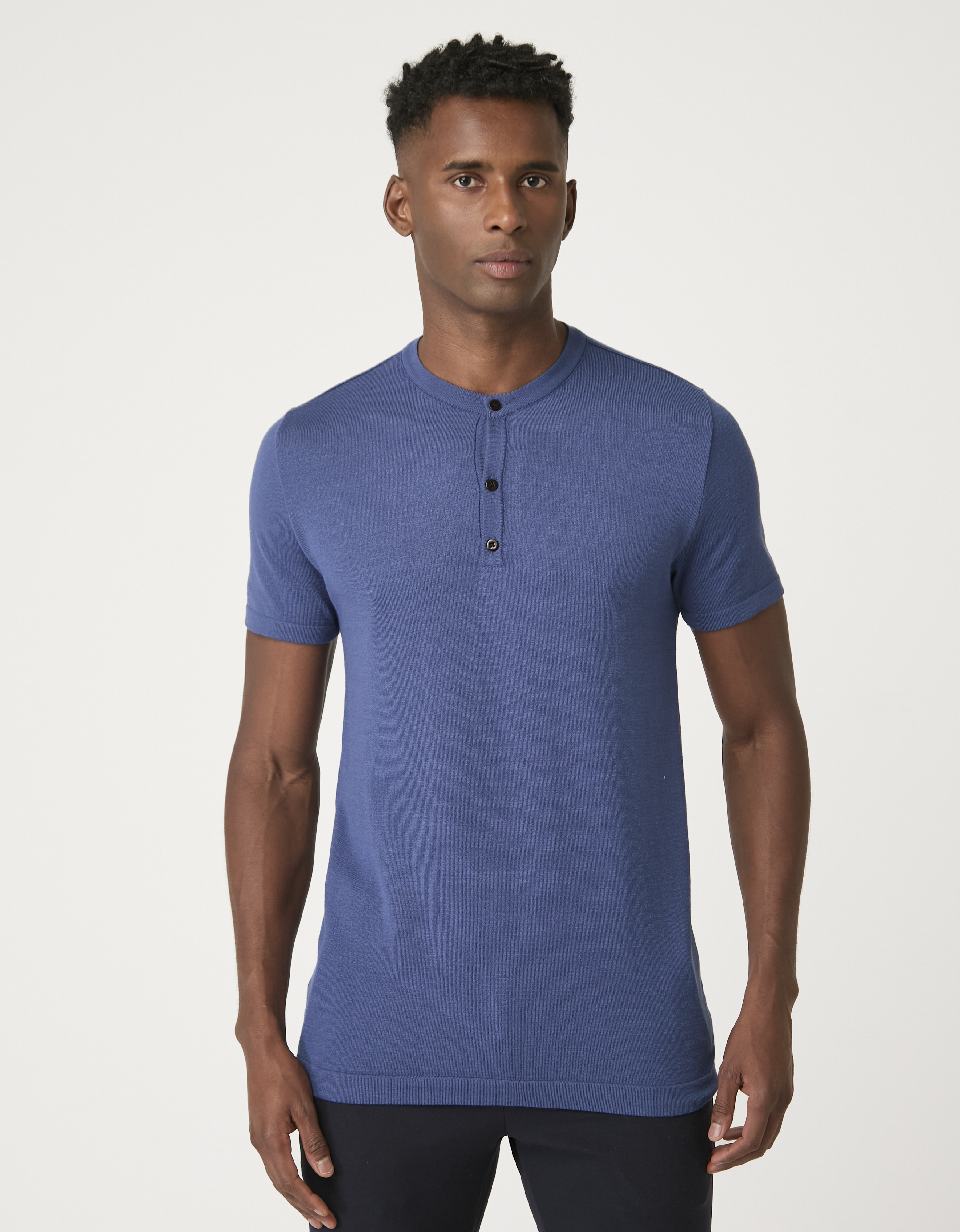 Camiseta Tricot Henley MC