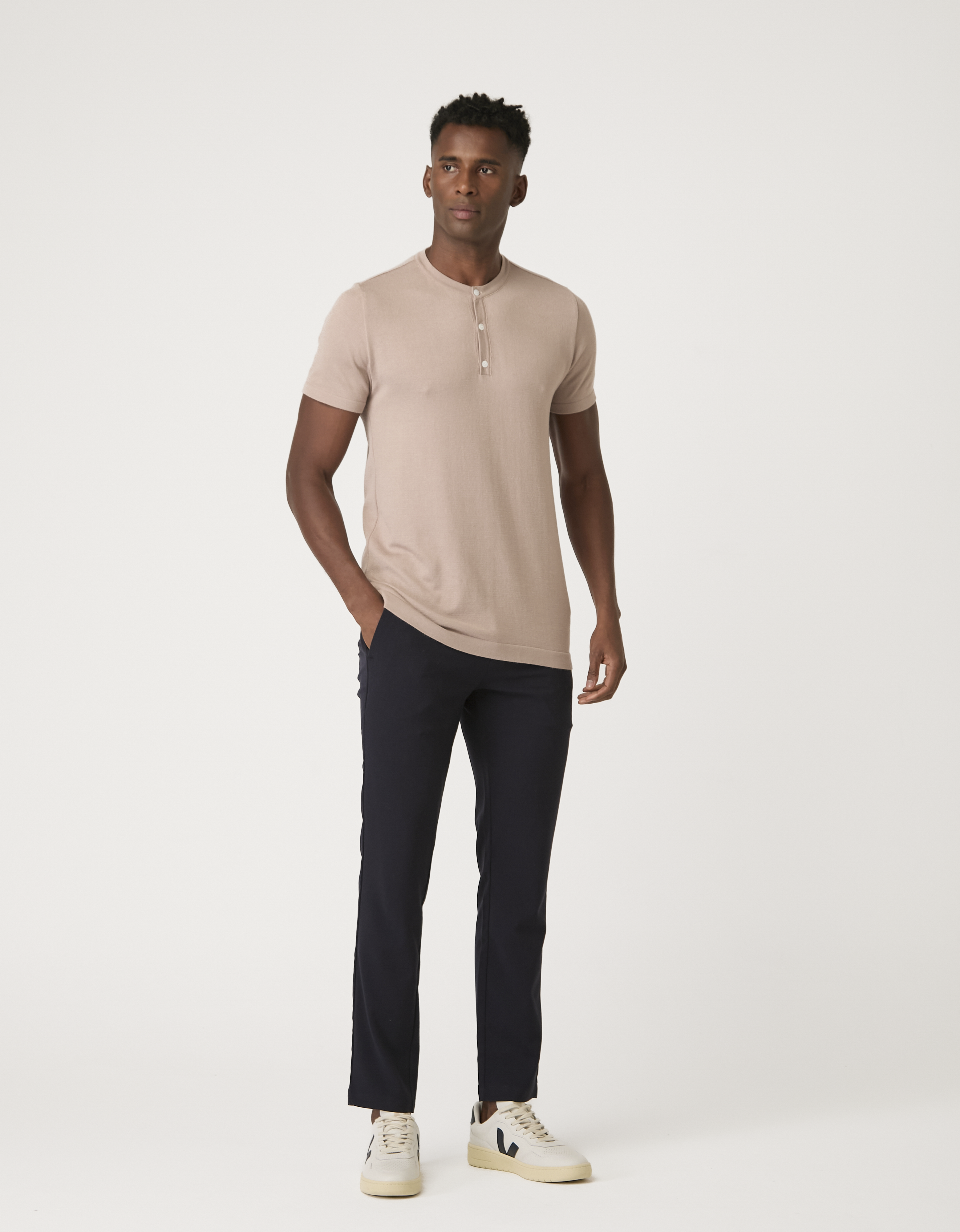 Camiseta Tricot Henley MC