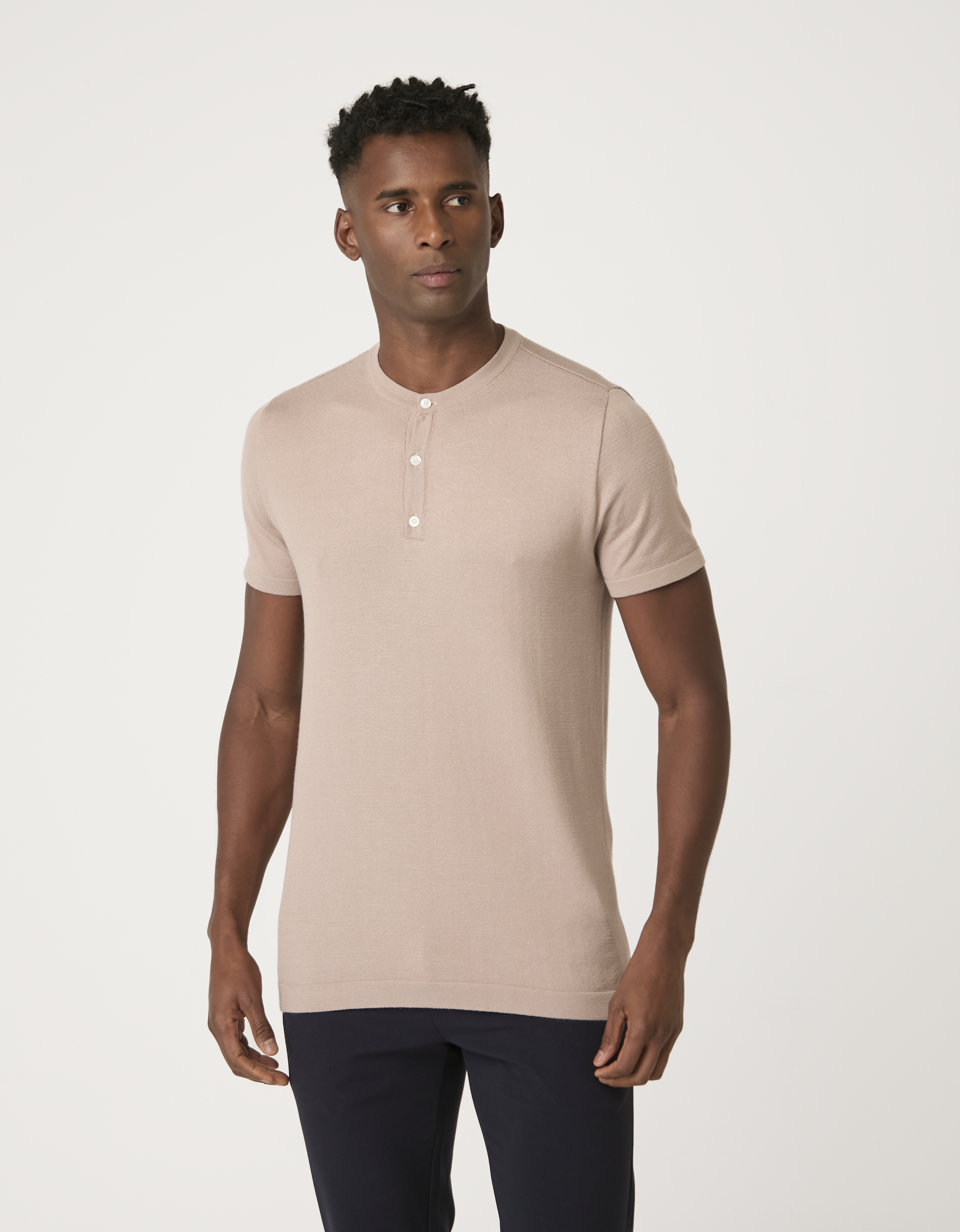 Camiseta Tricot Henley MC