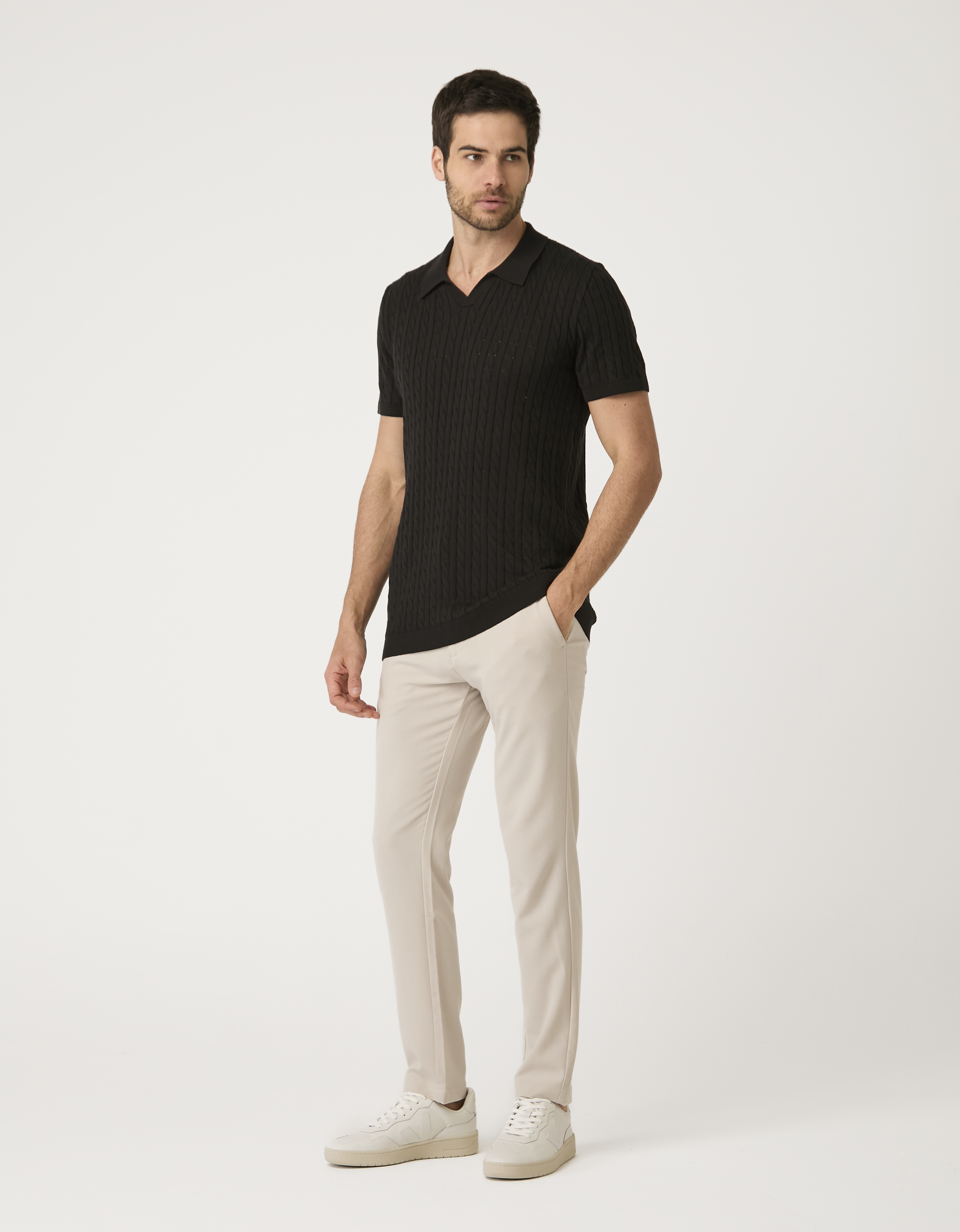 Polo Tricot Trança