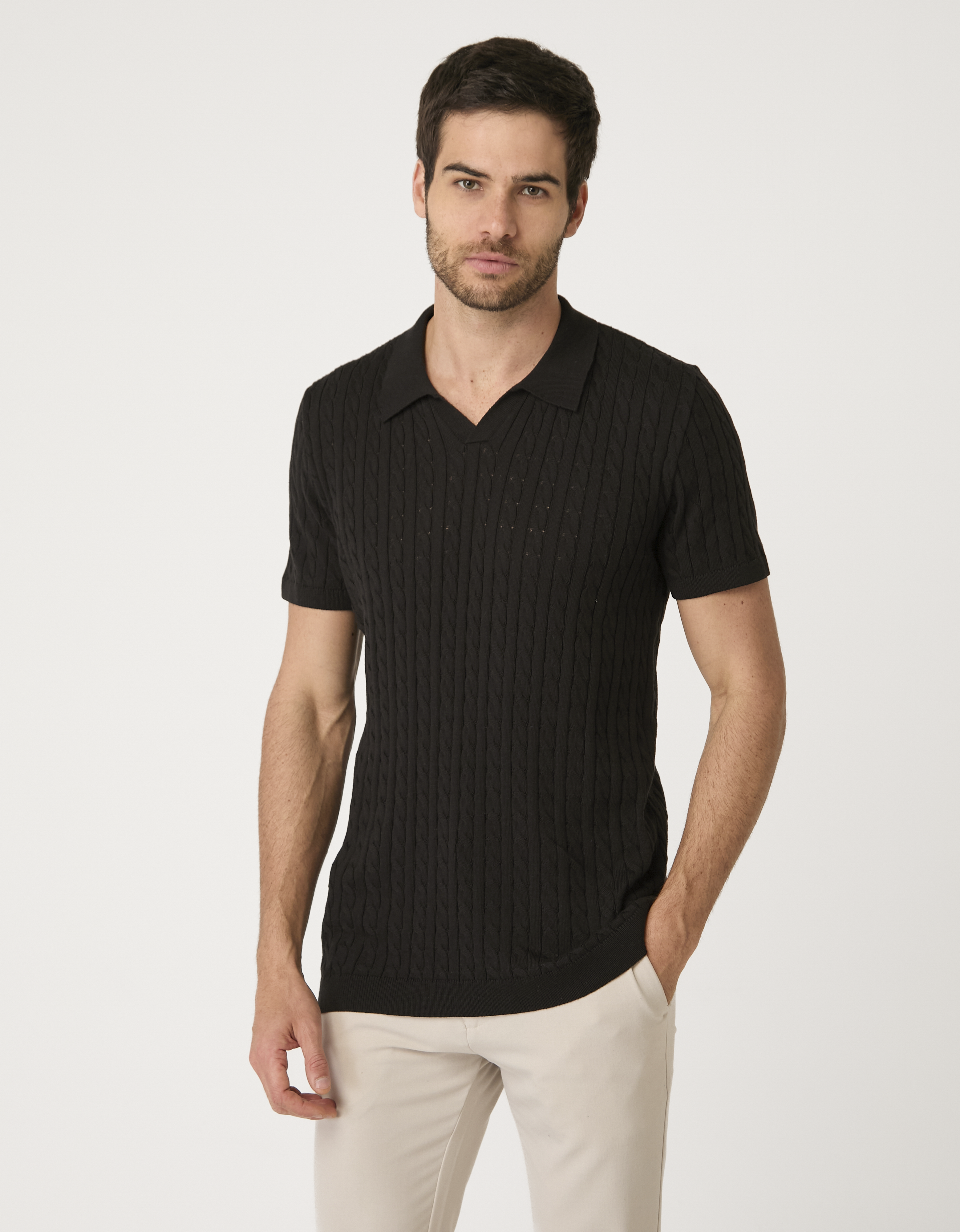 Polo Tricot Trança